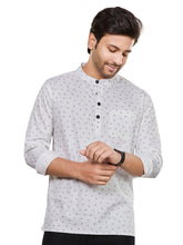 Cotton Short Kurta for Men - Multicolor | SKAVFLOWH3
