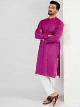 Pink Cotton Solid Woven Design Straight Kurta MKU1100