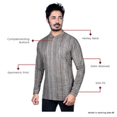 Cotton Short Kurta for Men - Multicolor | SKRB12552B