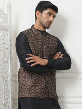 Embroidered Nehru Jacket With Solid Kurta Pyjama Set-JOKPWC-59W2B