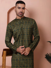 Men Printed Cotton Kurta Pyjama Set-JOKP-PT