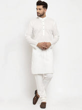 Men Cream Chikan Kurta with Churidar ( JOKP 561 Cream )-JOKP-561