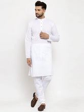 Chikankari Pure Cotton Kurta with Churidar-JOKP-561White