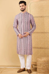 White Viscose Rayon Geometric Embroidered Straight Chikankari Kurta MKU1034