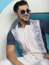 Printed Half Styled Sleeve Lycra Shirt for Men
