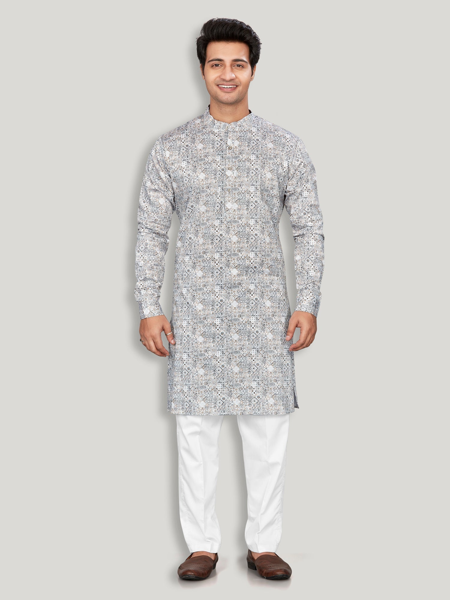 Cotton Kurta for Men - Multicolor | KPAVCUPWH3