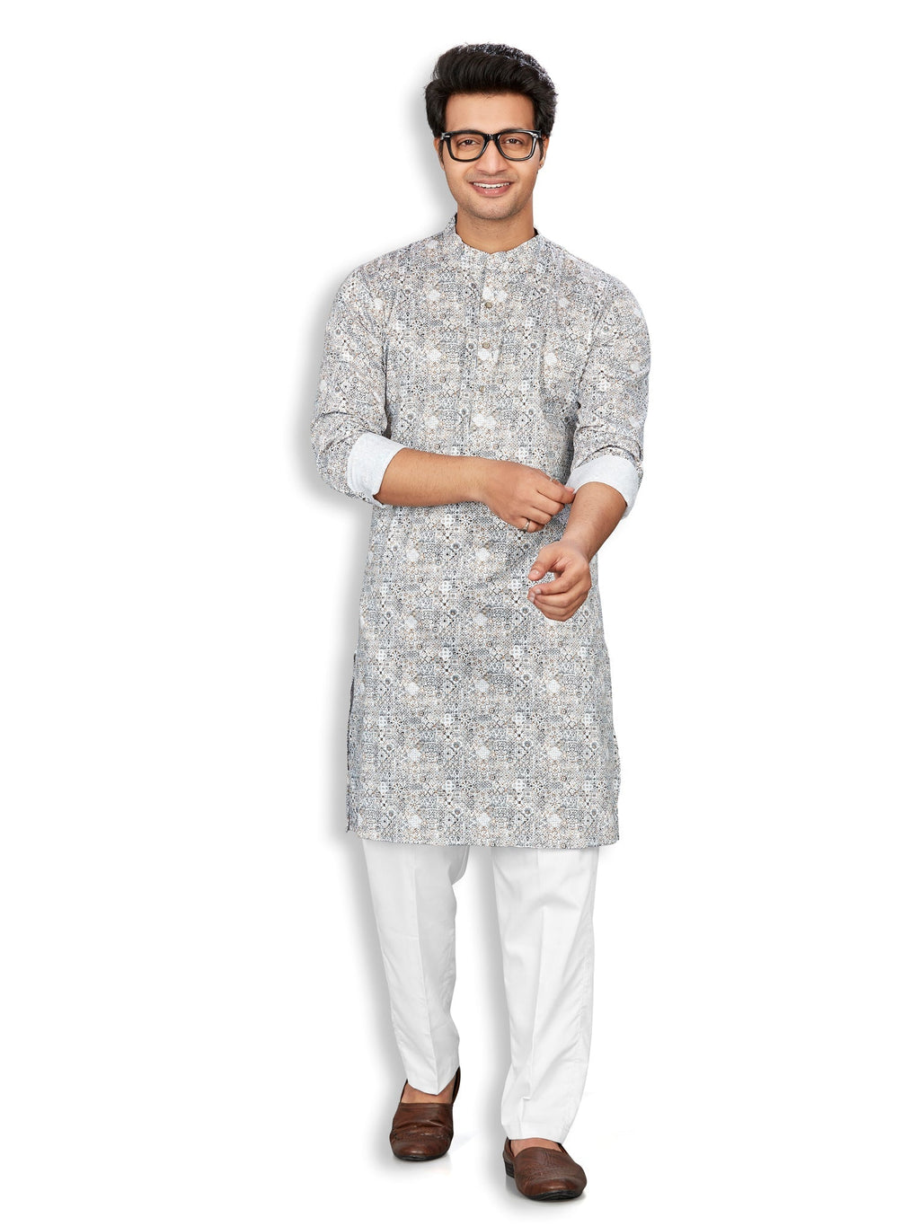Cotton Kurta for Men - Multicolor | KPAVCUPWH3