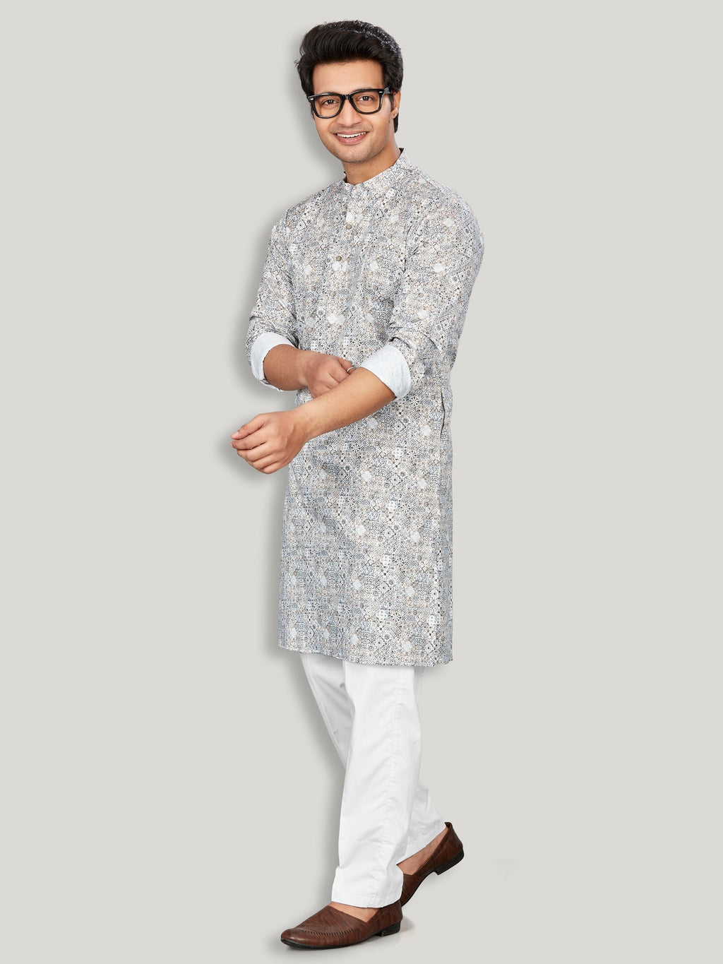 Cotton Kurta for Men - Multicolor | KPAVCUPWH3