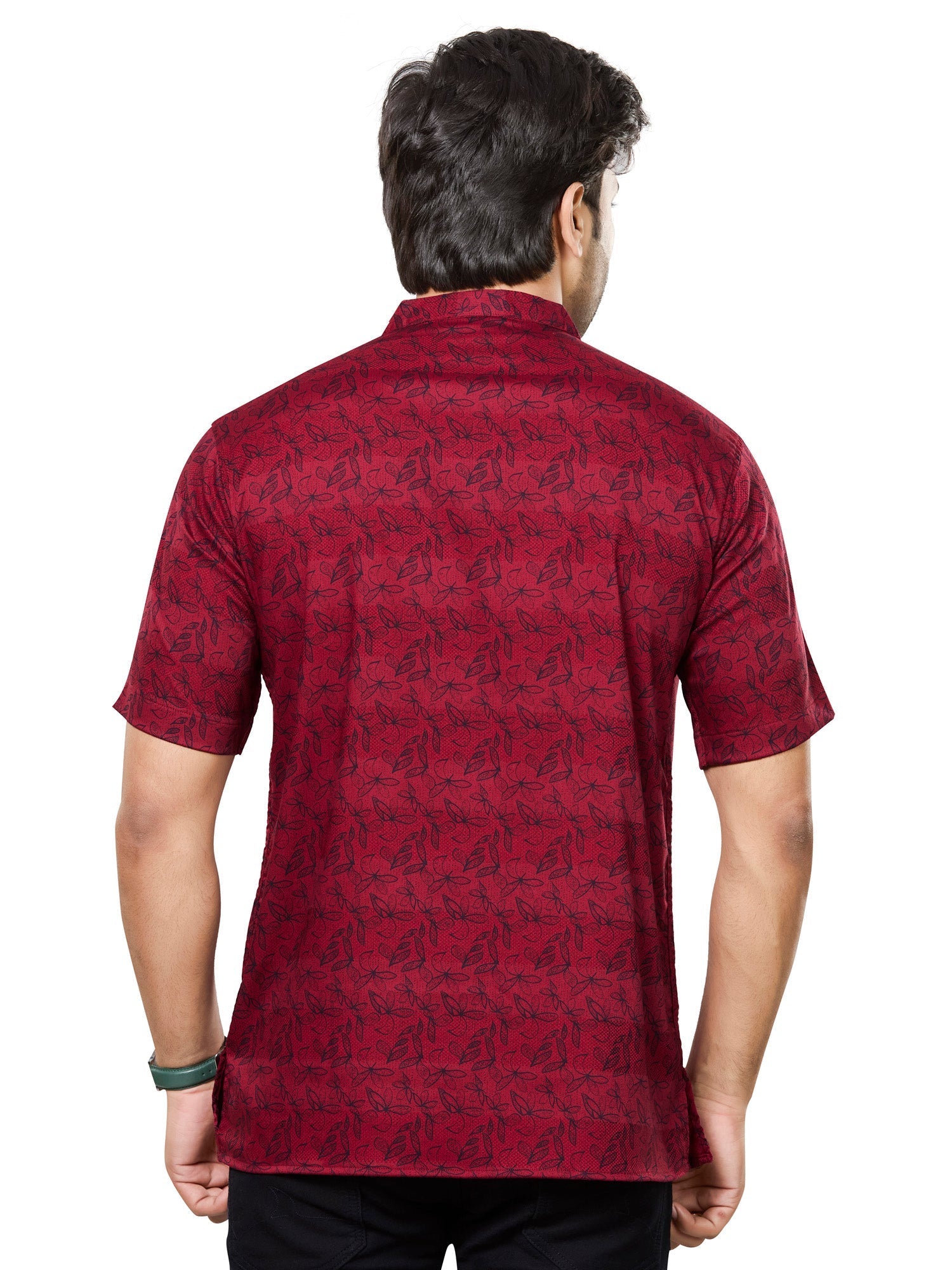Cotton Short Kurta Half Sleeves for Men - Navy Blue | SHAVFLOMAR