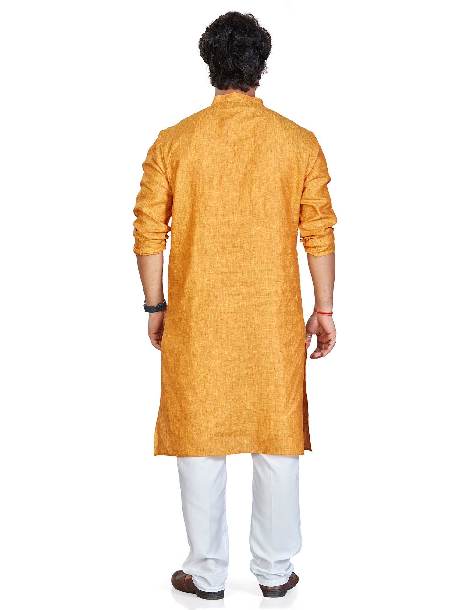 Linen Kurta for Men - Yellow | KULM60LGOL