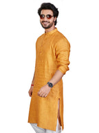 Linen Kurta for Men - Yellow | KULM60LGOL