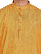 Linen Kurta for Men - Yellow | KULM60LGOL