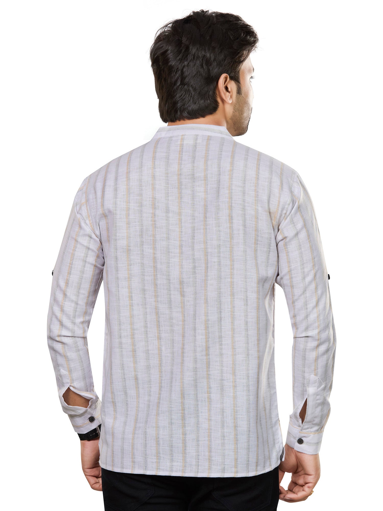 Cotton Short Kurta for Men - White | SKRTSTWYGN