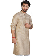 Linen Kurta for Men - Beige | KULM60LBE3