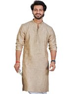 Linen Kurta for Men - Beige | KULM60LBE3