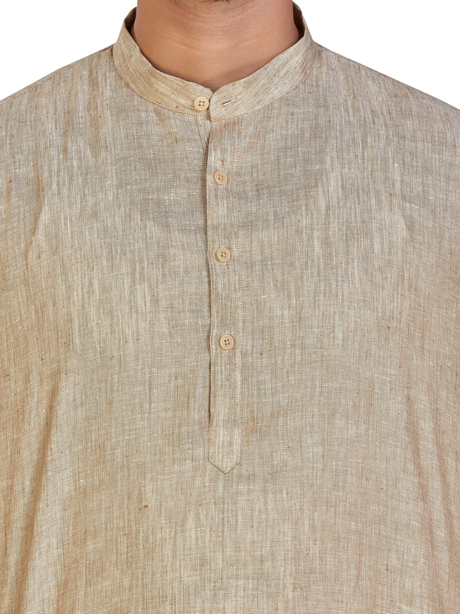 Linen Kurta for Men - Beige | KULM60LBE3