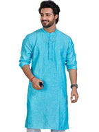 Linen Kurta for Men - Blue | KULM60LBLU