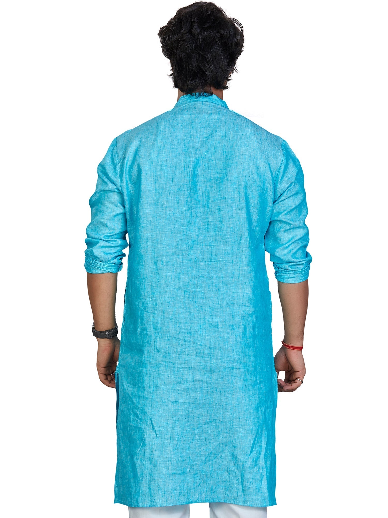Linen Kurta for Men - Blue | KULM60LBLU