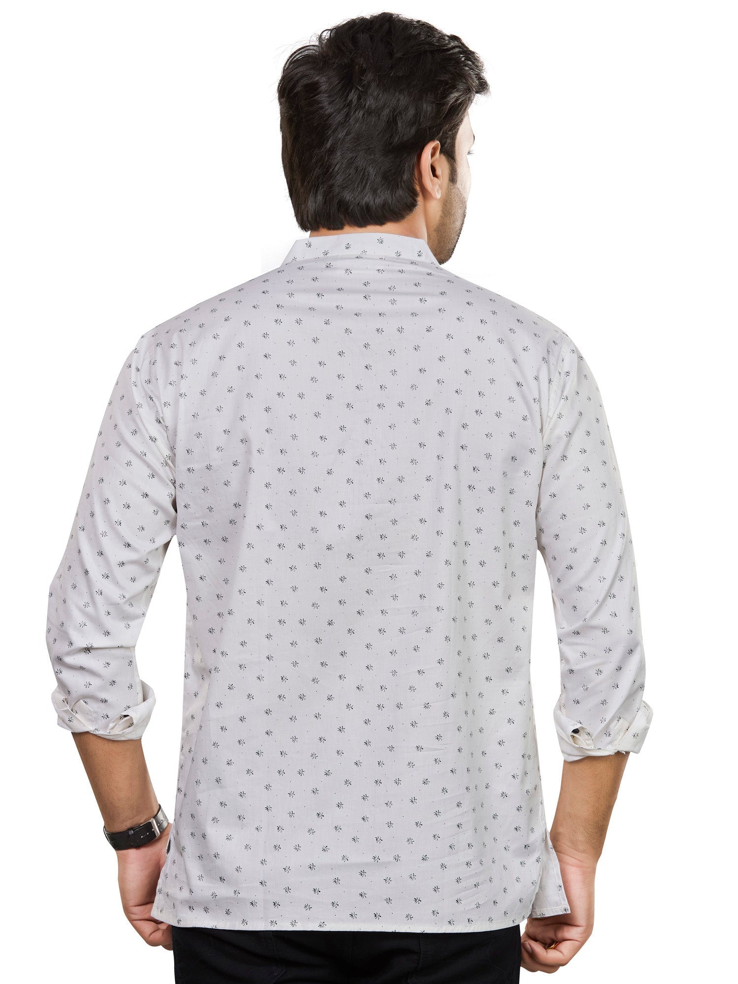 Cotton Short Kurta for Men - Multicolor | SKAVFLOWH3