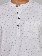 Cotton Short Kurta for Men - Multicolor | SKAVFLOWH3