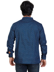 Cotton Short Kurta for Men - Navy Blue | SKAVPRNAV3