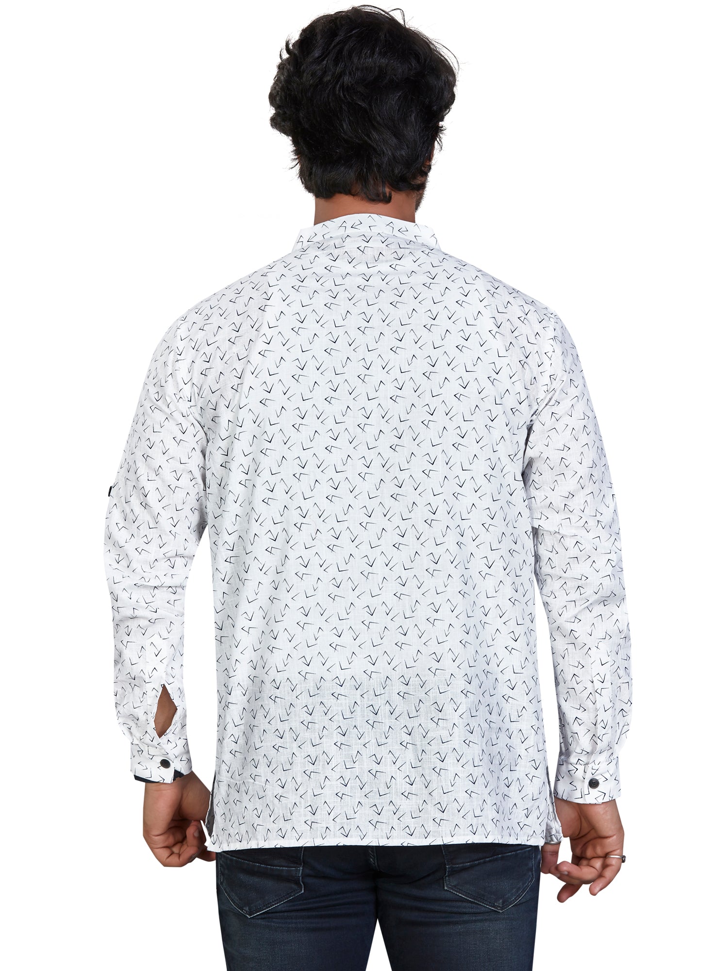 geometric Cotton Floral Kurtas Short Kurta | DesiQlo