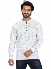 Cotton Short Kurta for Men - Multicolor | SKSRPRWBLU