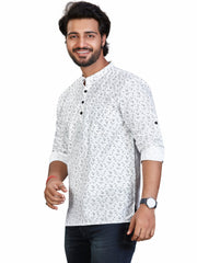 Cotton Short Kurta for Men - Multicolor | SKSRPRWBLU