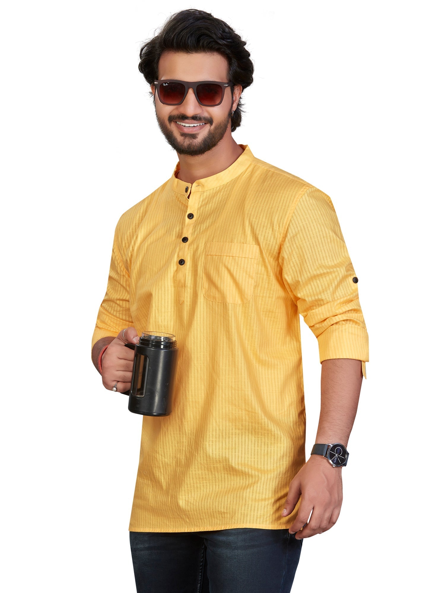 striped Cotton Striped Kurtas Short Kurta | DesiQlo 4