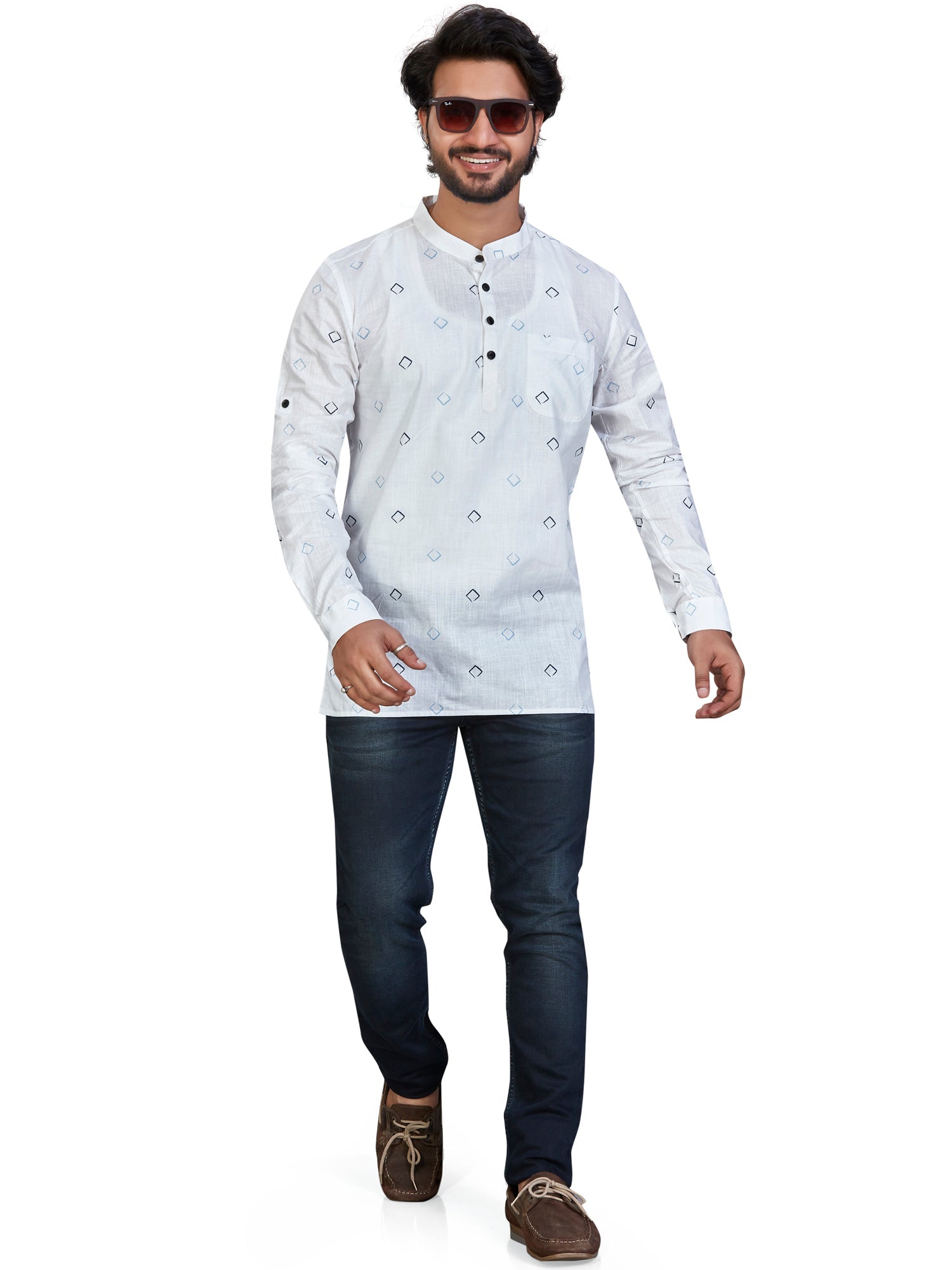 white Cotton Solid Kurtas Short Kurta | DesiQlo 2