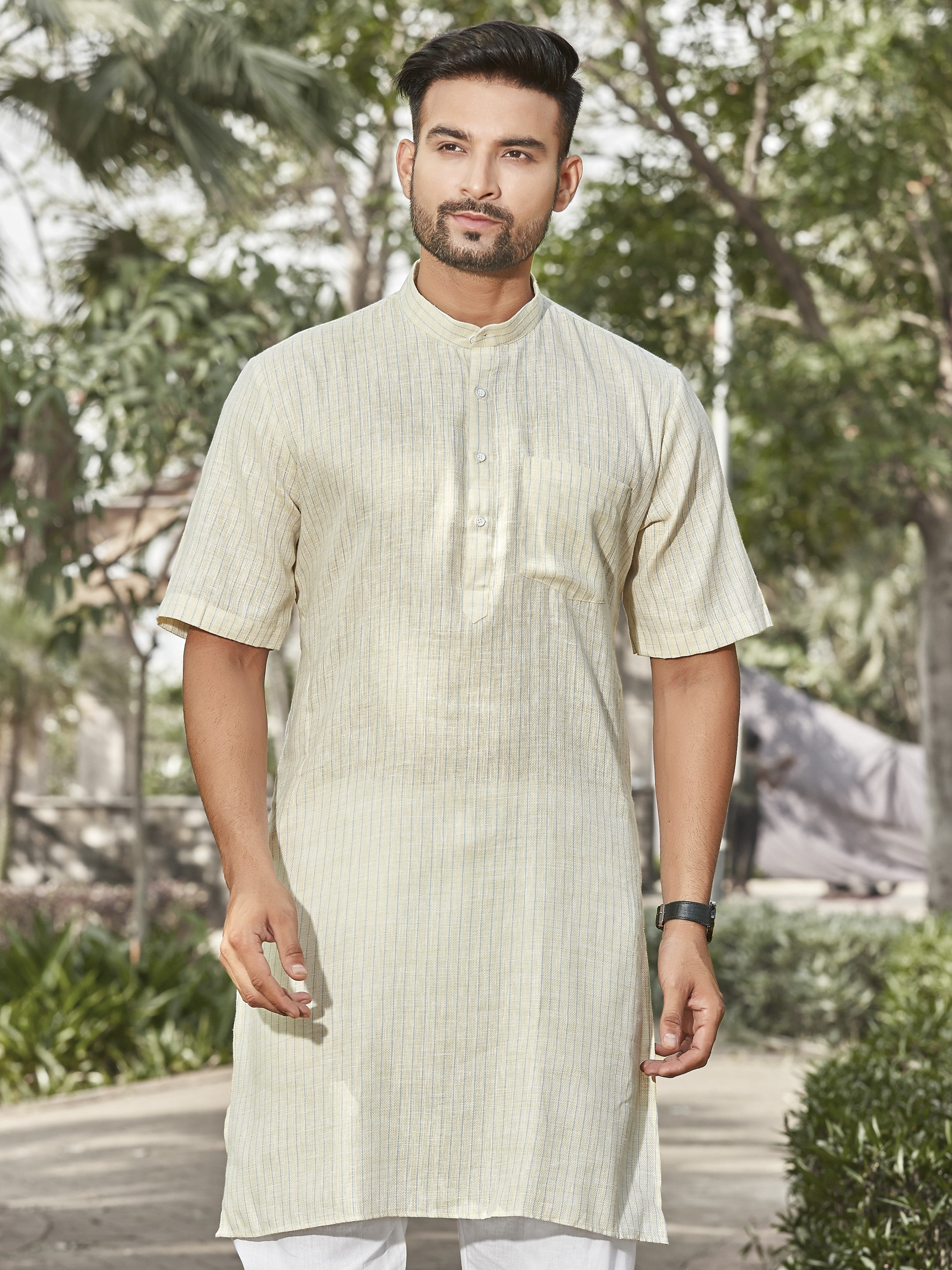 striped Cotton Striped Kurtas for Men | DesiQlo India