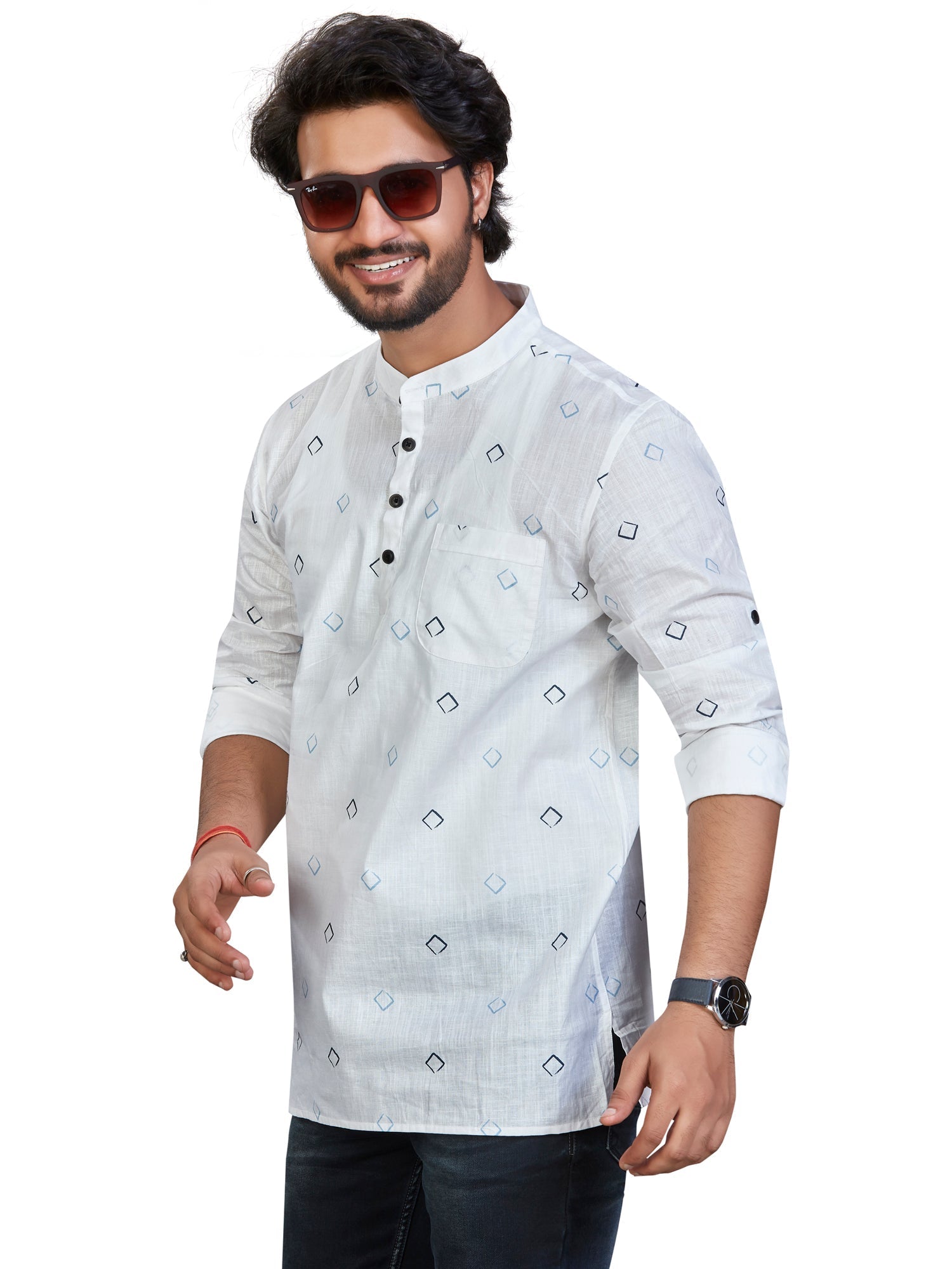 white Cotton Solid Kurtas Short Kurta | DesiQlo 2