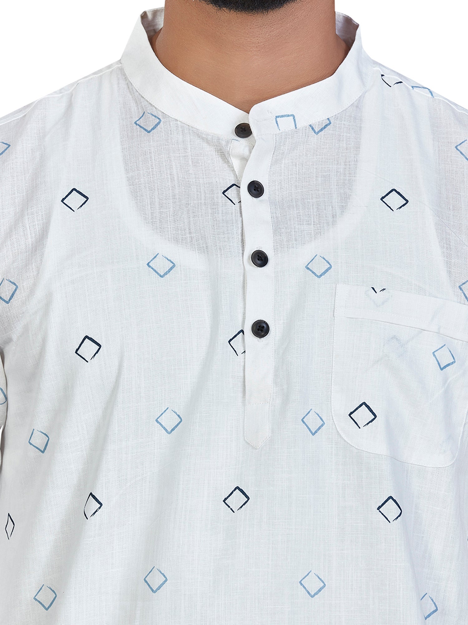 white Cotton Solid Kurtas Short Kurta | DesiQlo 2