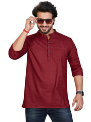 Cotton Short Kurta for Men - Multicolor | SKSRLIMAR3