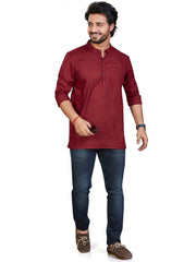 Cotton Short Kurta for Men - Multicolor | SKSRLIMAR3