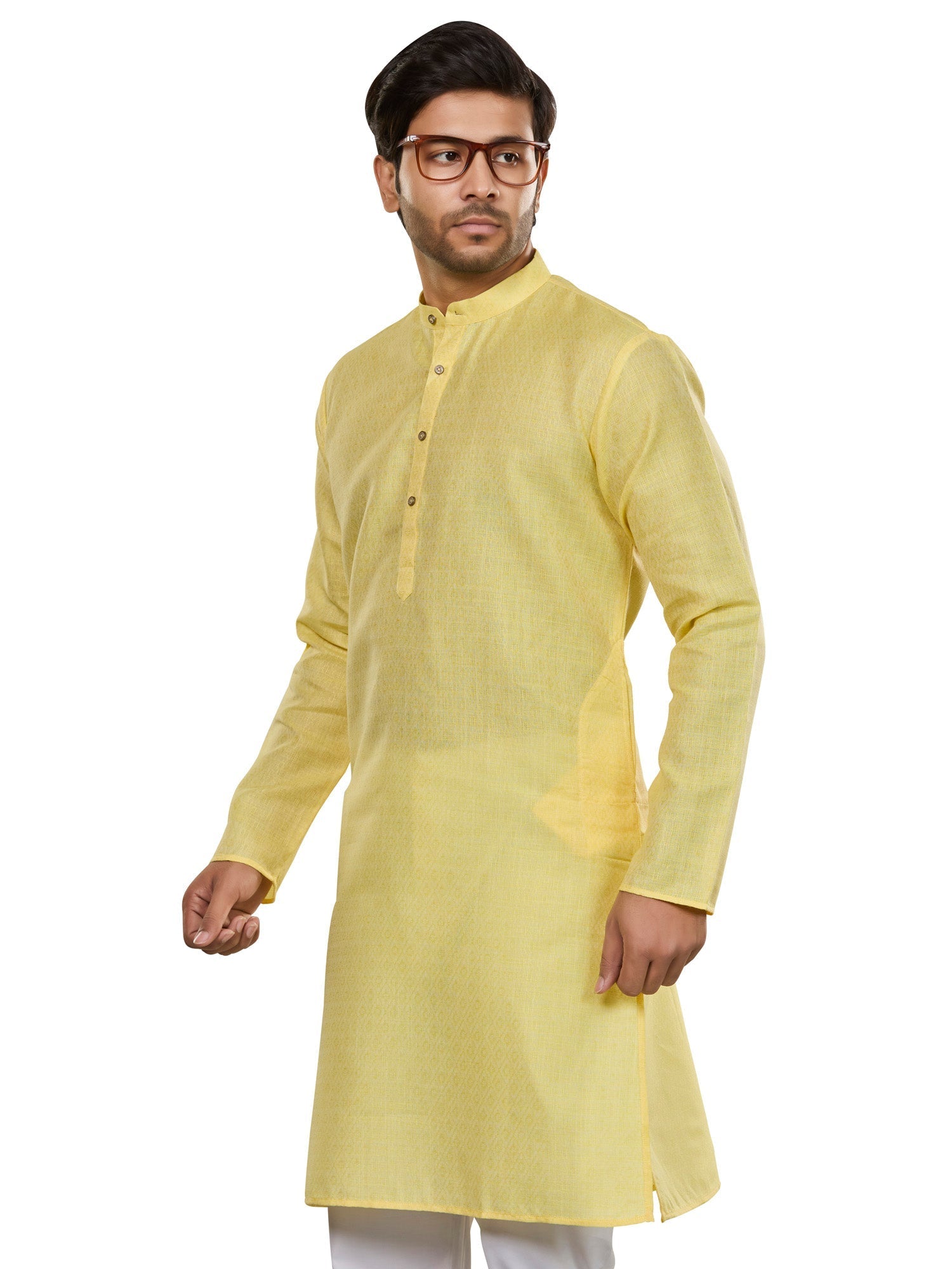Cotton Kurta for Men - Yellow | KUSRJQSFL3