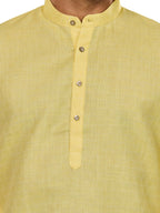 Cotton Kurta for Men - Yellow | KUSRJQSFL3