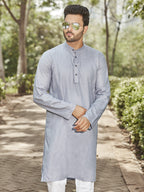 Cotton Kurta for Men - Grey | KPSSHPGY38