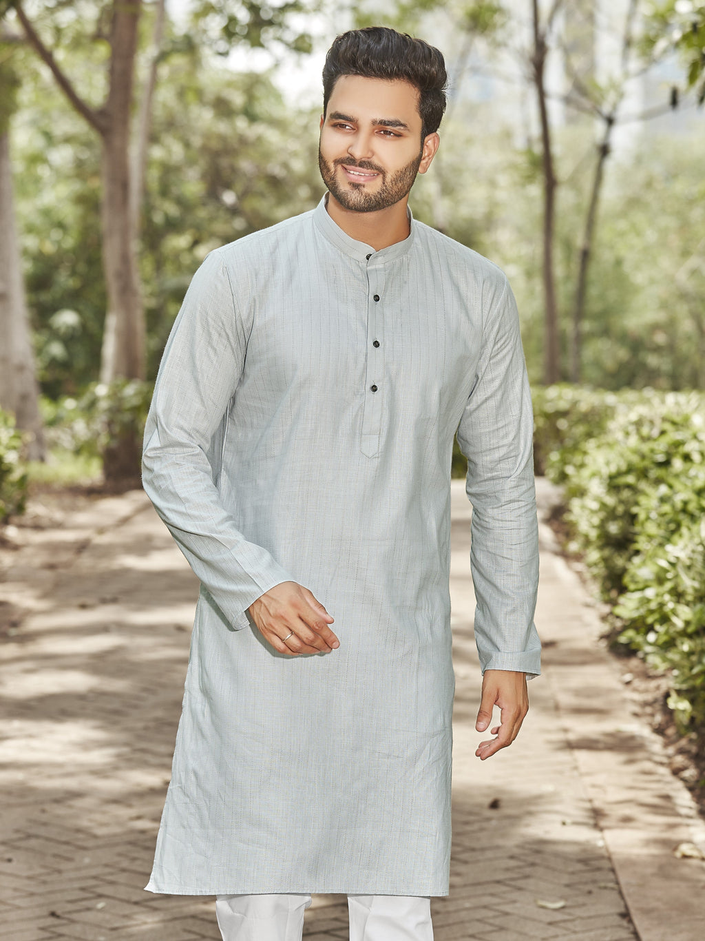 Cotton Kurta for Men - Multicolor | KPUCCLGY38