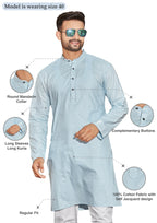 Cotton Kurta for Men - Blue | KPSSOJBLU3