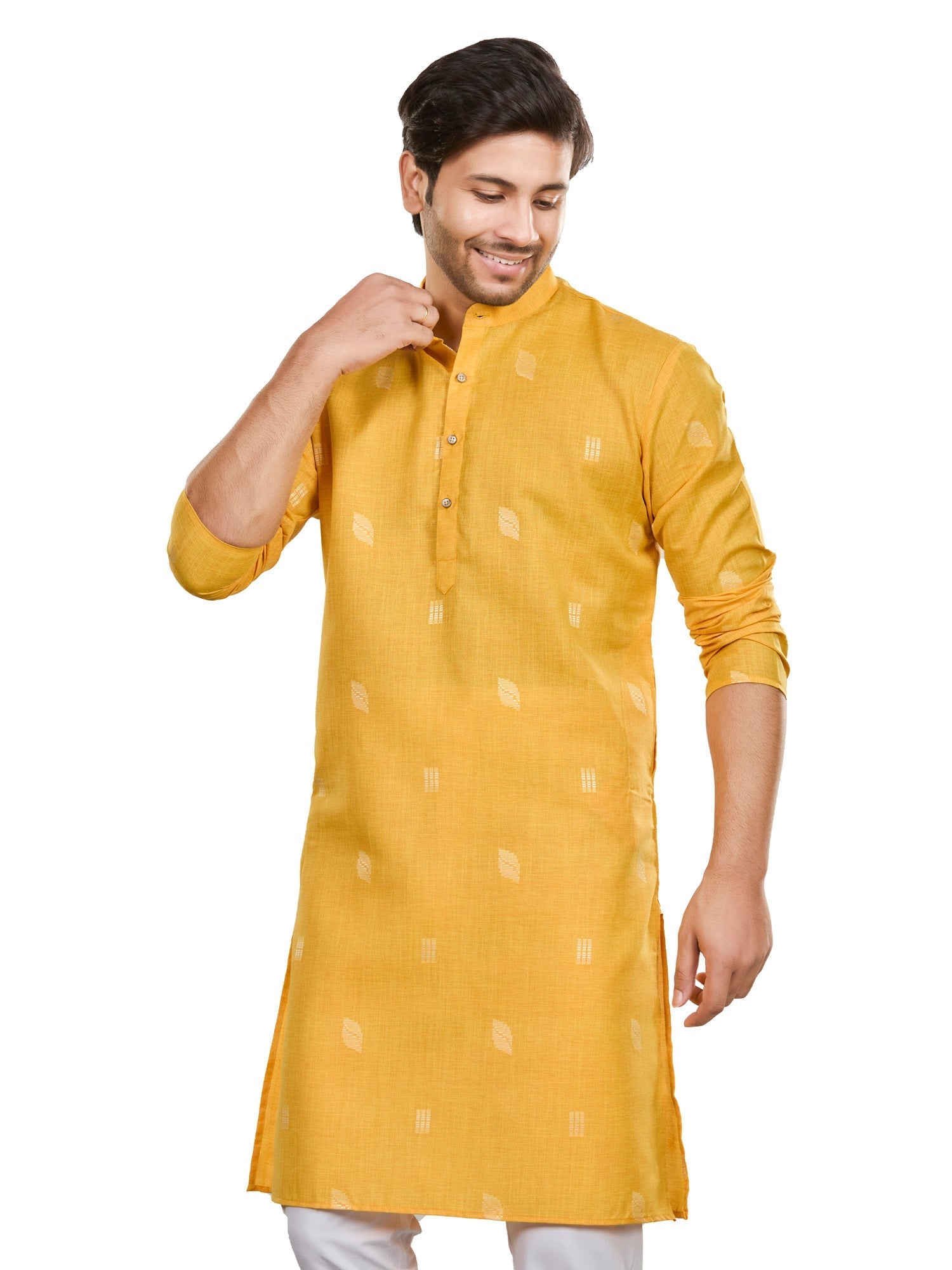 Cotton Kurta for Men - Orange | KUSRBUOR38