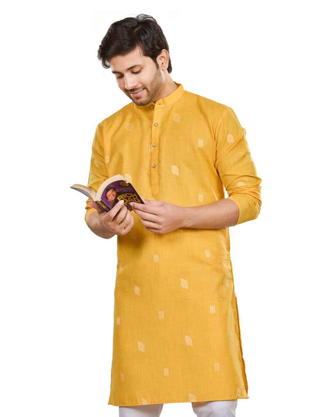 Cotton Kurta for Men - Orange | KUSRBUOR38