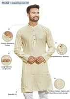 Cotton Kurta for Men - Beige | KPREPCBE38