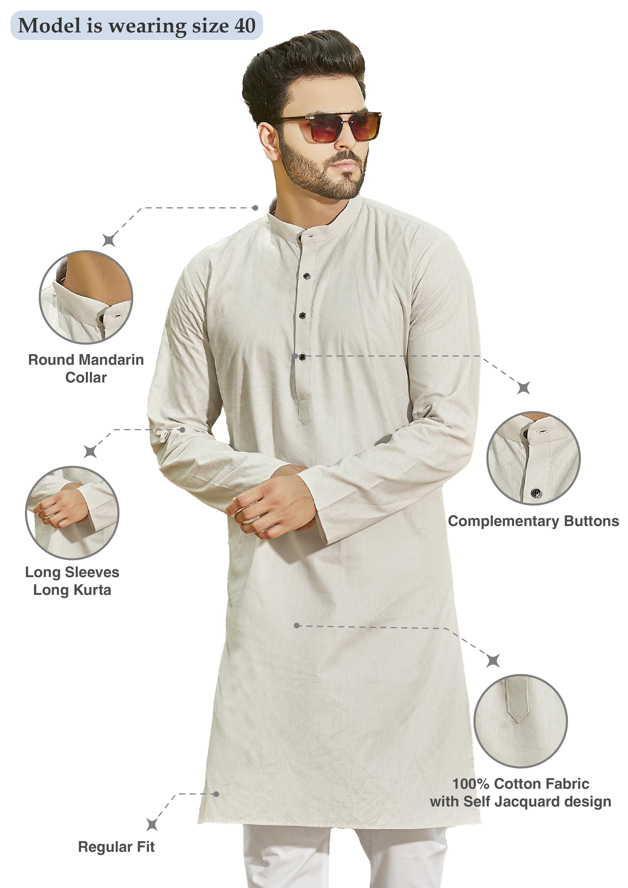 Cotton Kurta for Men | KPSSOJFA38