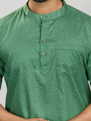 Bamboo Short Kurta for Men - White | SHAVPRGRN3
