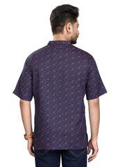 Bamboo Short Kurta Half Sleeves for Men - White | SHAVGPNAV3