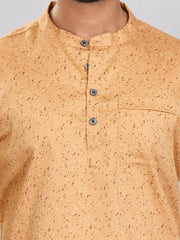 Bamboo Short Kurta for Men - White | SHAVSPBE38