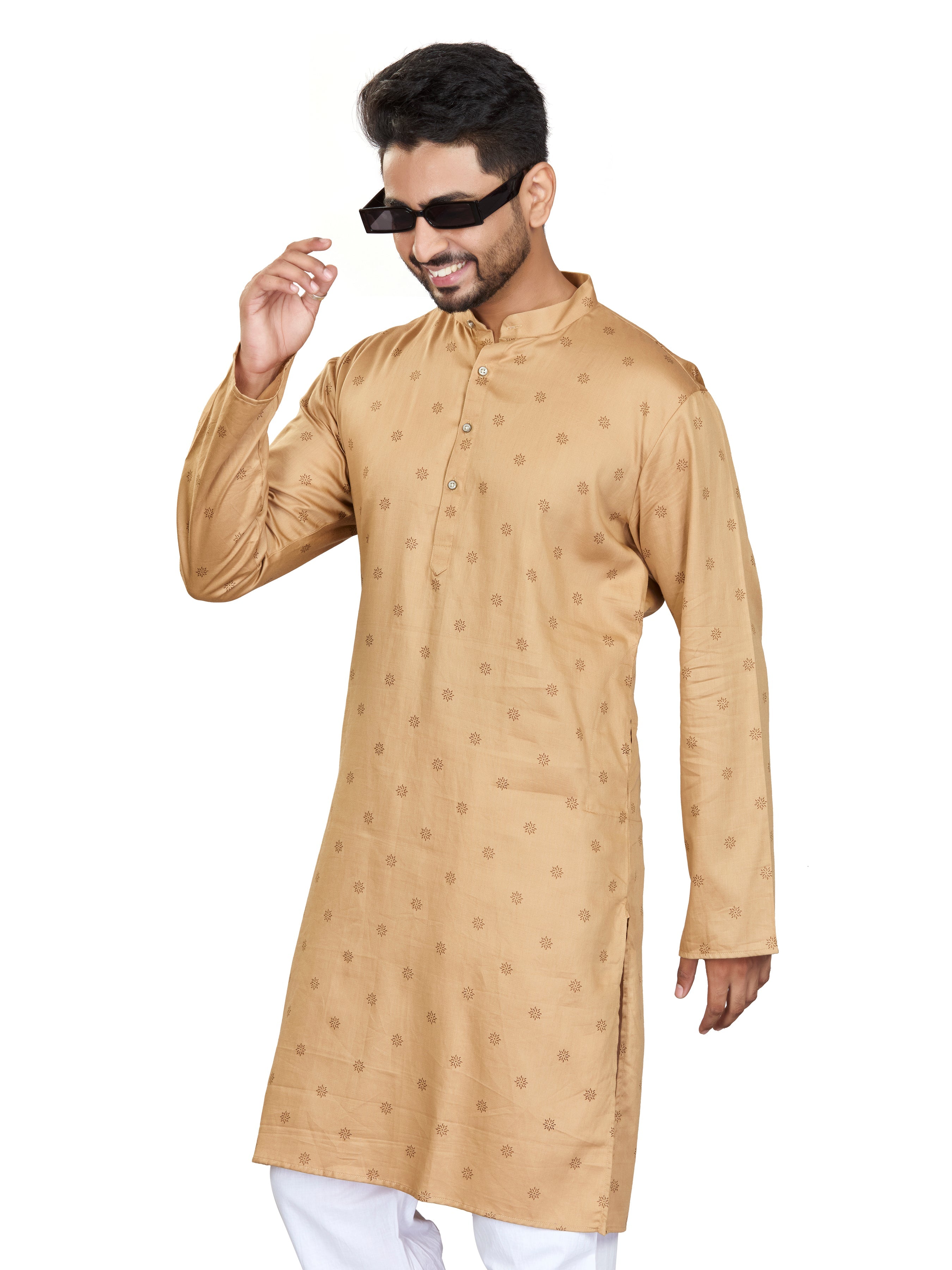 Cotton Kurta for Men - White | KUAVBUGOL3