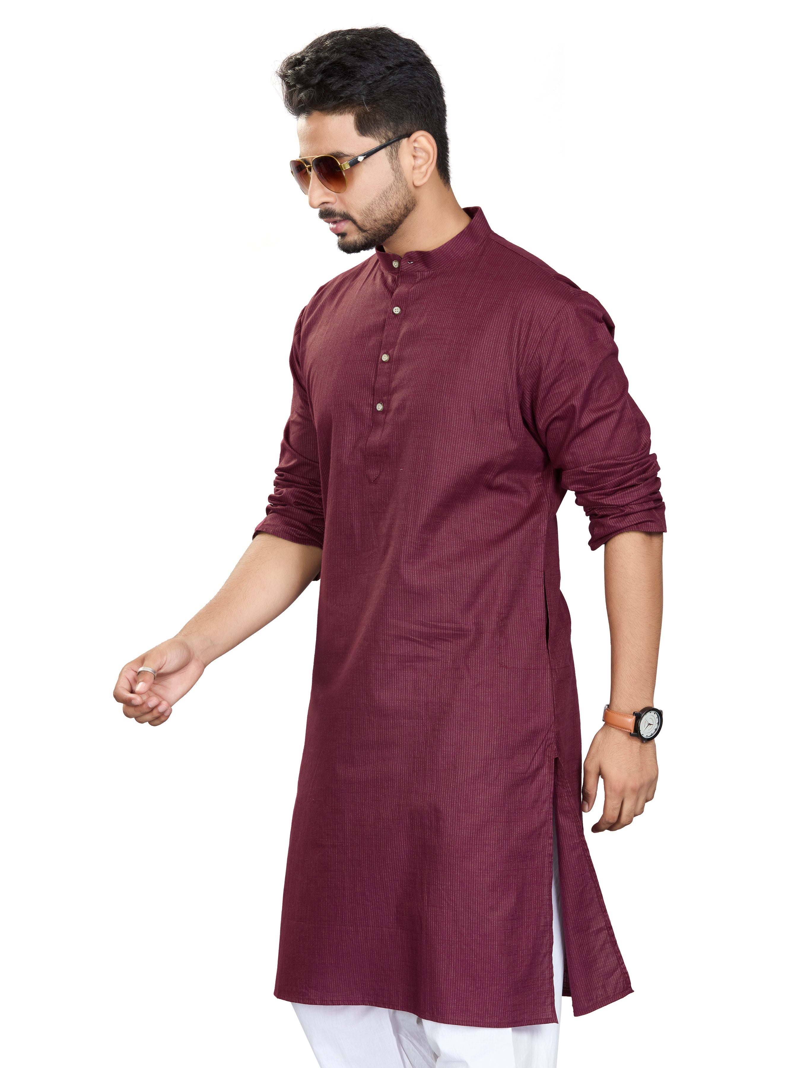 Cotton Kurta for Men - White | KUAVZSMAR3