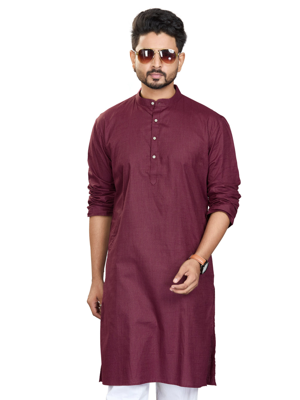 Cotton Kurta for Men - White | KUAVZSMAR3
